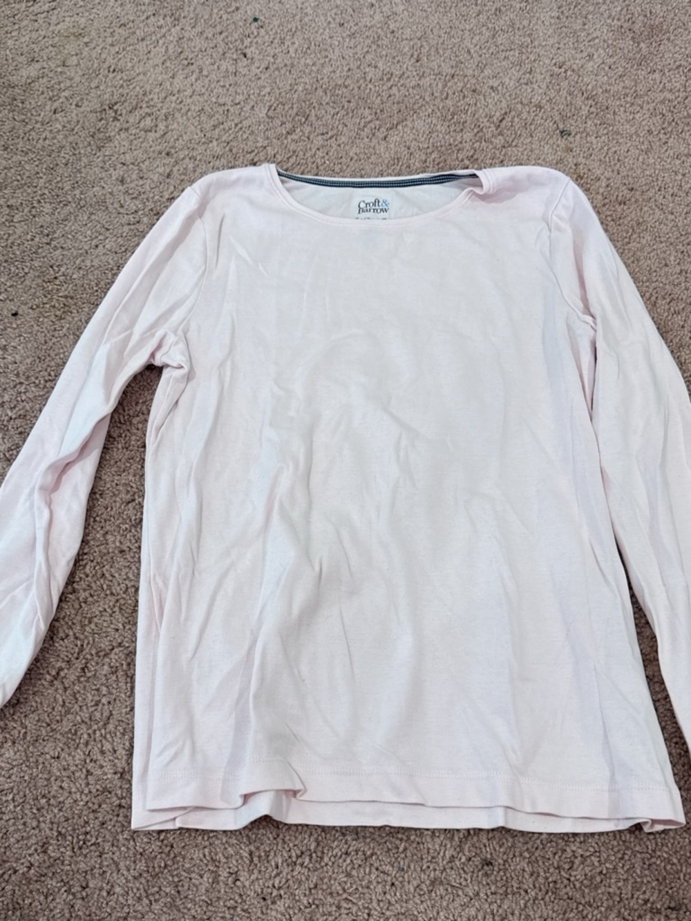 croft & barrow Light Pink Long Sleeve Tee